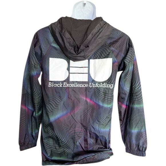 Little Giants Giant Shorties Black Excellence Unfolding Windbreaker Jackets - L - Picture 2 of 2